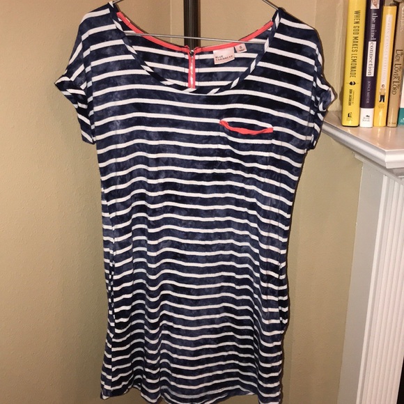 Blue Caribbean Beachware Tops - 🛍👚Blue Caribbean Beachwear Striped Top/Coverup